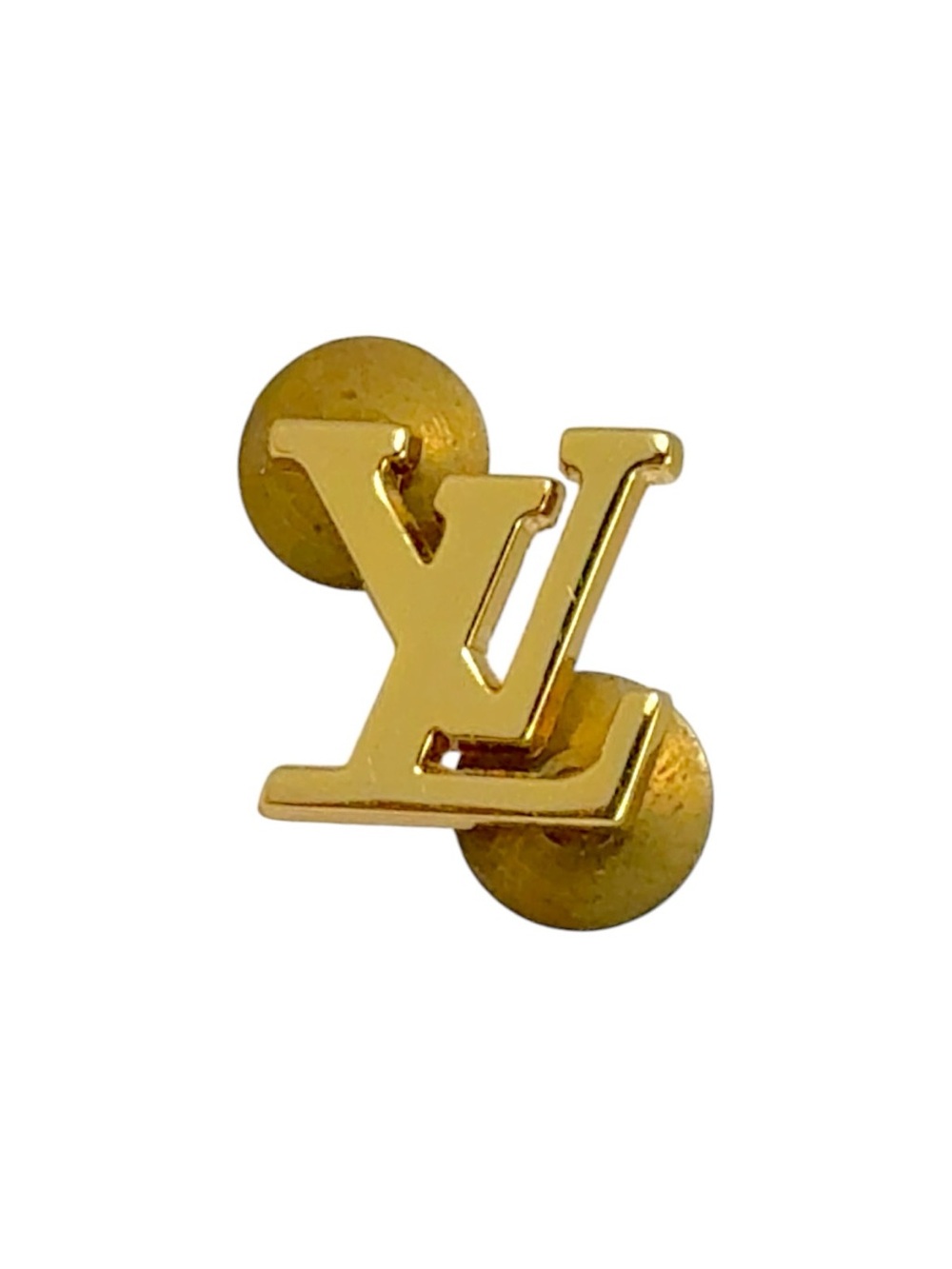 Louis Vuitton Gold LV Logo Accessory Pin